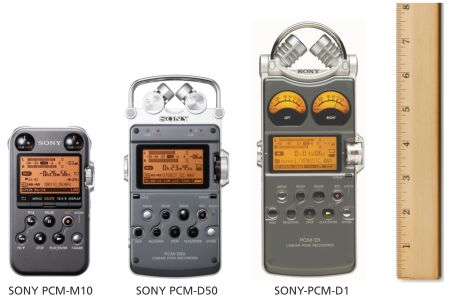 View of all Sony PCM recorders