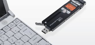 View of Yamaha Pocketrak 2G USB Connector